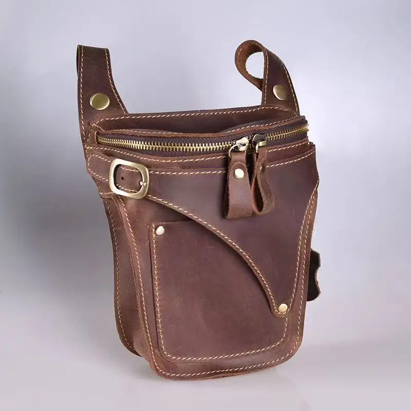Vintage Pferdeleder-Handytasche, Kopfteil aus Rindsleder, Schlüsseltasche, personalisiertes Anhänger-Accessoire – Detail 8