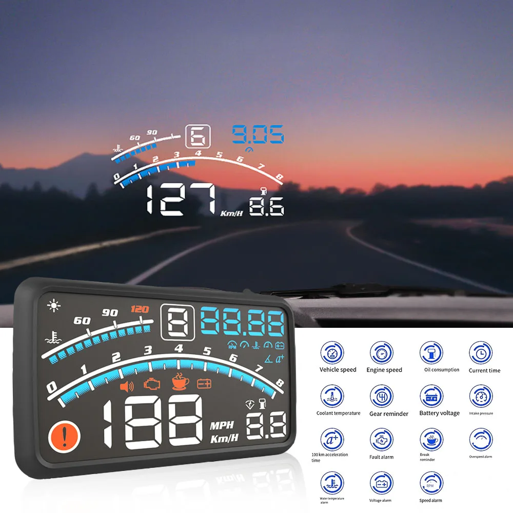 

Проектор скорости воды с поддержкой OBD, 5,5 дюйма, цифровой дисплей