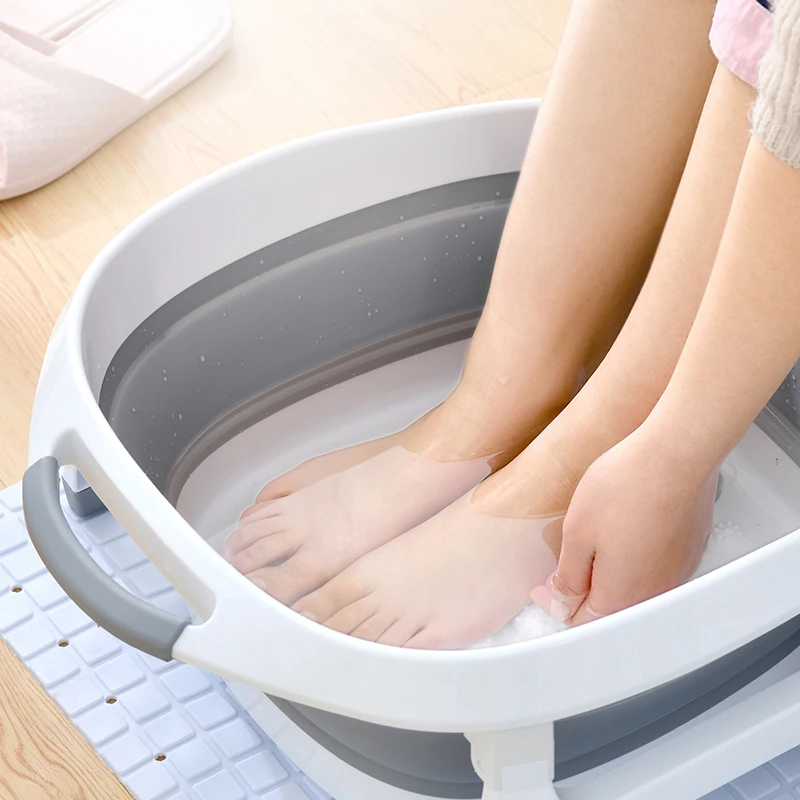 Excellent Spa Folding Soaking Basin Portable Collapsible Foot Bath Tub With Massager