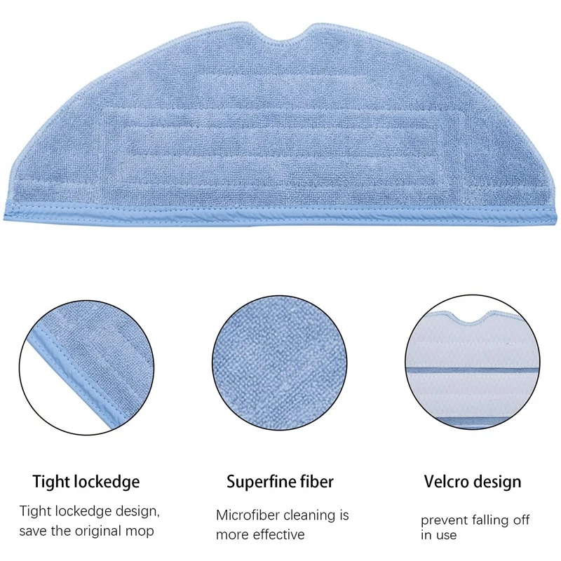 10 pezzi di ricambio per cuscinetti in tessuto per mocio per Xiaomi Roborock S7 T7S T7 Plus parti per aspirapolvere Pad morbido in microfibra