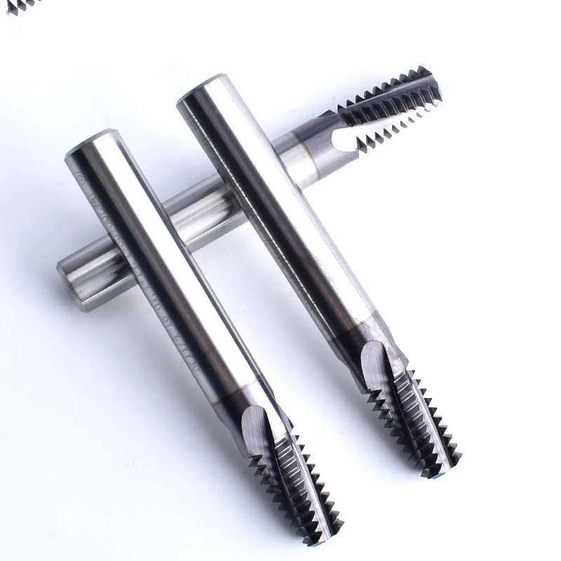 CNC 60 도 텅스텐 스틸, 미국 모든 톱니 테이퍼 씰링 파이프 스레드 밀링 커터, NPTF 1/16 1/8 1/4 3/4 3/8 1/2 밀