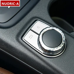Center Console Multimedia Buttons Decals Decoration Cover Trim Stickers For Mercedes Benz C117 CLA X156 GLA W176 W246 A B Class