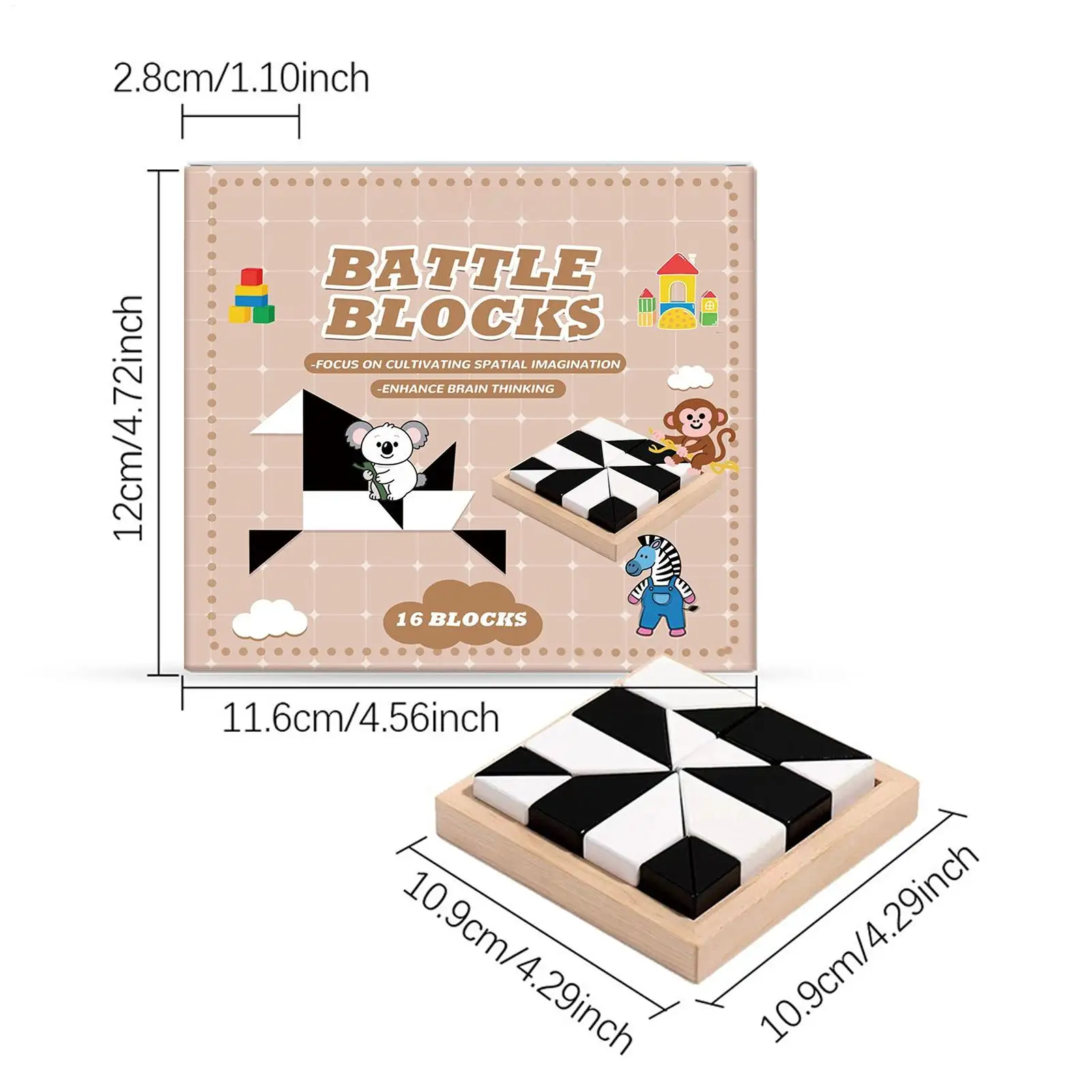 Kubuspuzzel met opbergvak Educatieve montagepuzzels Brain Teaser Games Desktop Tafelspellen Kousvullers Vroeg