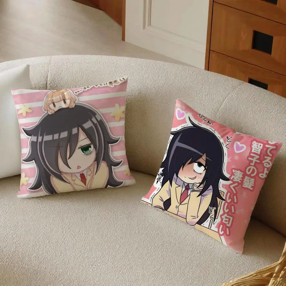 K-Kuroki T-Tomoko Cushion Cover Daily Washable Linen Pillowcase Soft  for Sofa Bed Home Room Decor