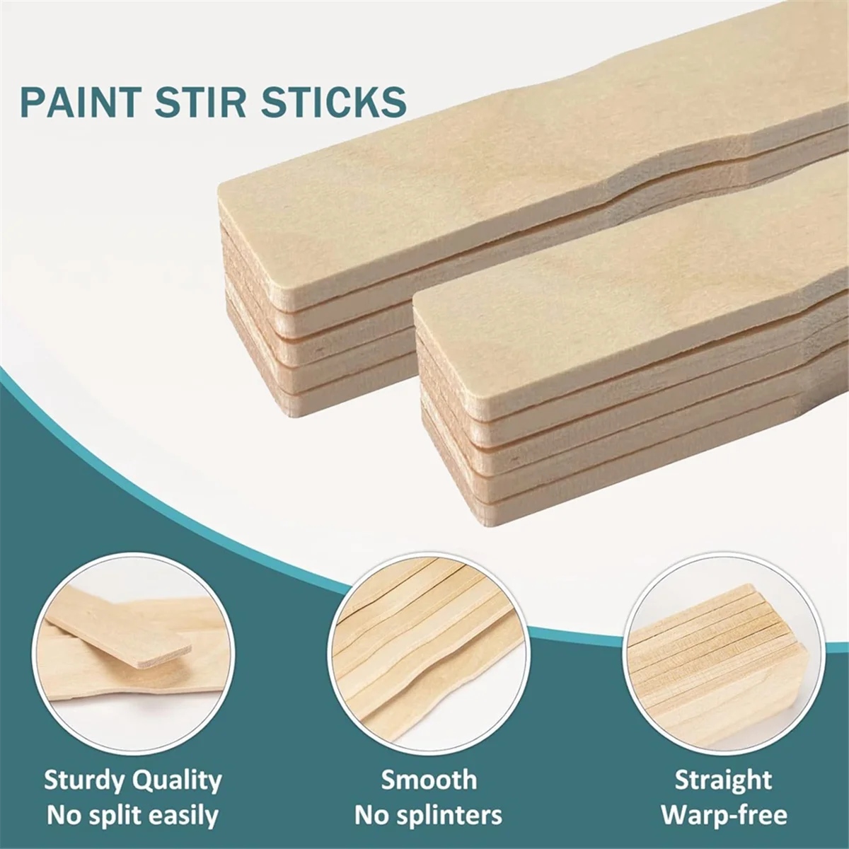 30Pcs Paint Stir Sticks, 12 Inch Wooden Paint Stirrers for Mixing, Paint Sticks for Library Markers or Plant Labels HOT
