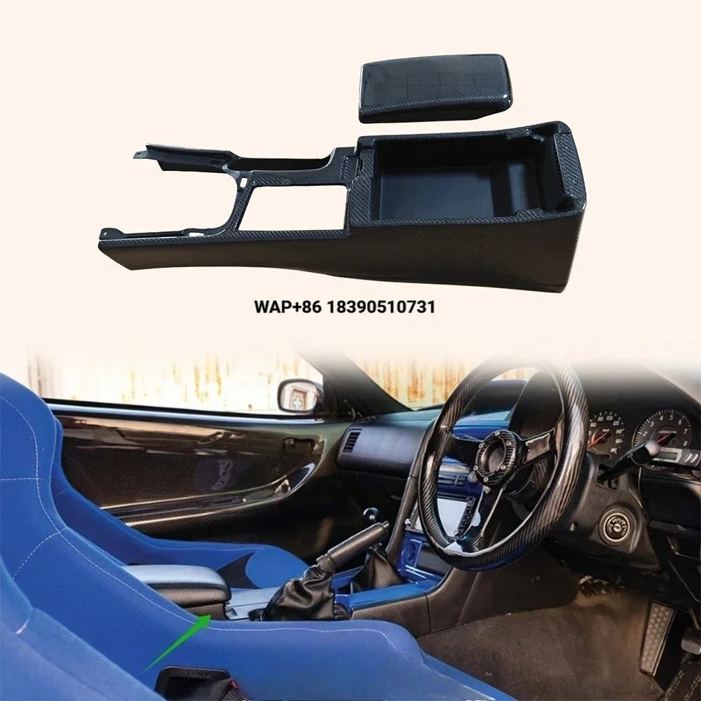 For Skyline R34 GTR GTT (RHD) Body Parts OE Carbon Fiber Center Console with Armrest