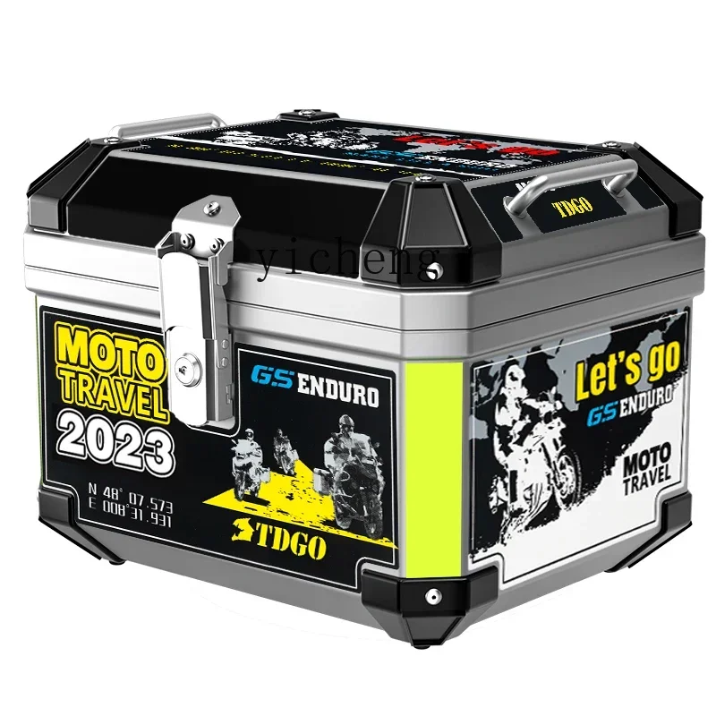 

motorcycle trunk large capacity electric battery car backup toolbox general non-aluminum alloy