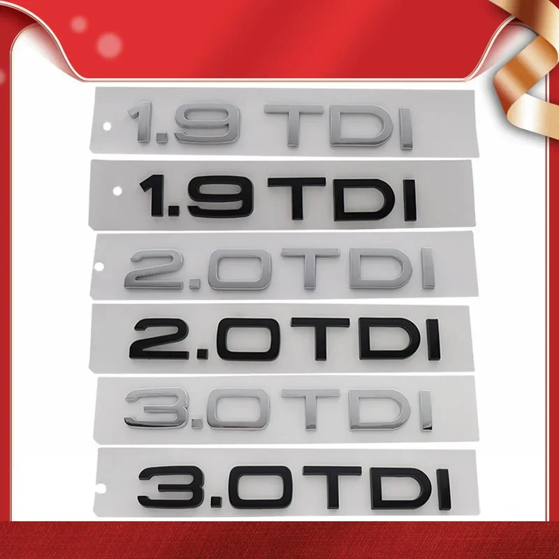 3D 1.9 2.0 3.0 TDI Letters Sticker for Deutsch Germany German SUV Off Road Car Engine Hood Fender trunk Rear Decal Emblem Badge