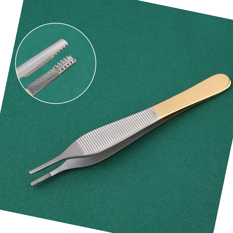 Stainless Steel Dental Surgical Tissue Tweezer Set Dental Forcep Extraction Hemostat Medical Tweezer Dentist Surgery Tool