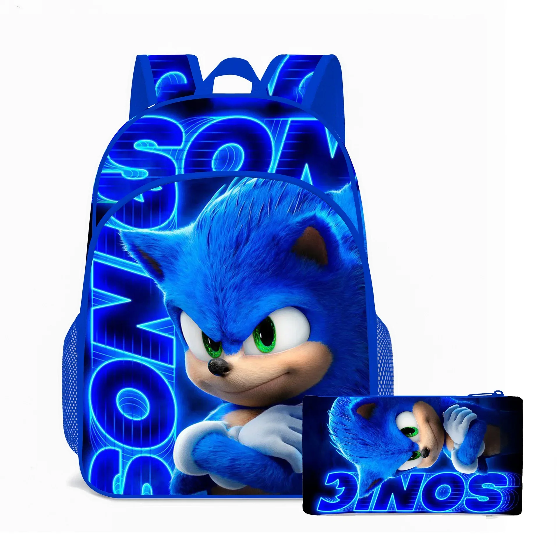 SONIC Sonic Bags for Primary and Secondary School Students and Children\'s Cartoon School Bag Mochila Ports Backpack Lightening