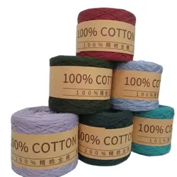Pure Cotton Yarn for Knitting, 100% Cotton Yarn, Crochet Threads Projects, DIY Baby Scarf, Sweater, 21 'S, 2*4Strands, 100g