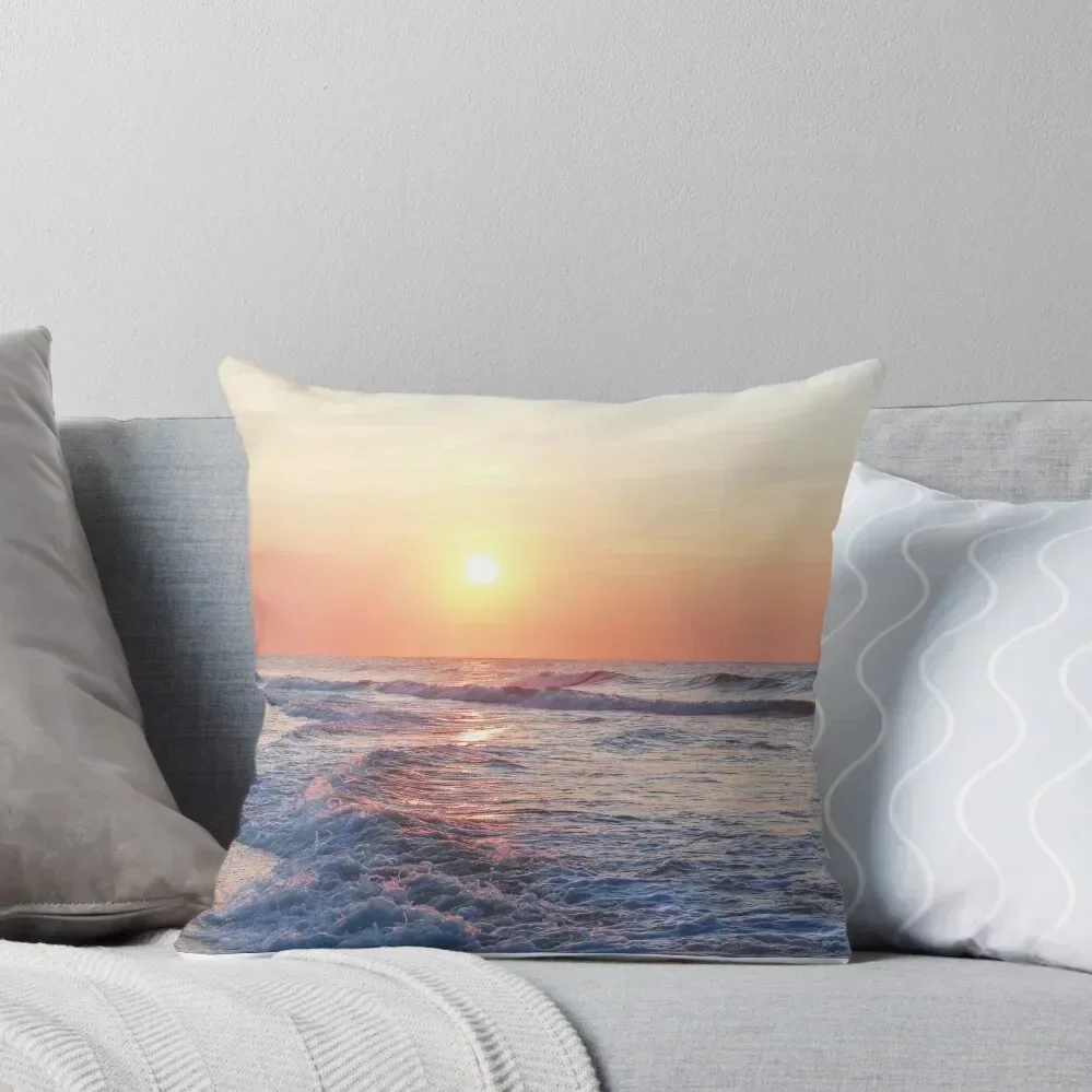 

This Is My Happy Place Beach Sunrise / Sunset Throw Pillow Cushions Custom Cushion pillow