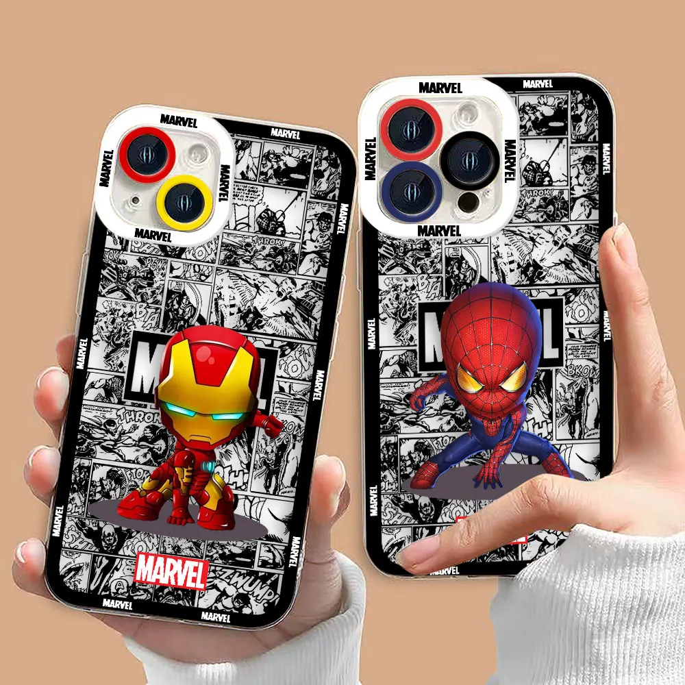 

Avengers Iron Spider Man Groot Clear Case For Samsung Galaxy NOTE 20 10 A73 A72 A71 A53 A51 A50 A42 A33 A32 A30 A23 A21S Case