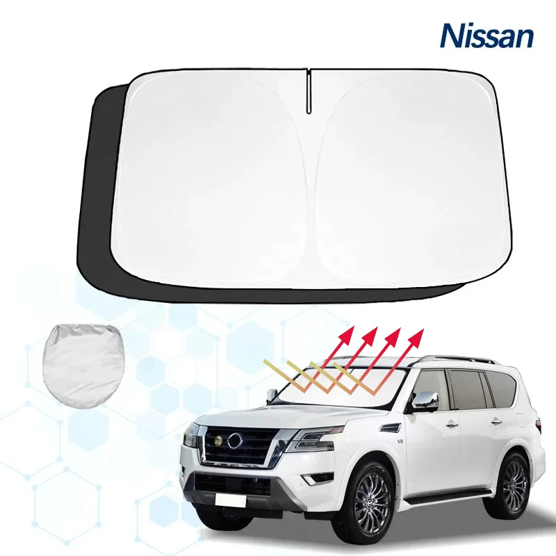 

For Nissan Patrol Y61 Y260 Y60 RC Windshield Sun Shade Sunshade Sun Visor Protector Foldable Blocks UV Rays Keep Your Car Cooler