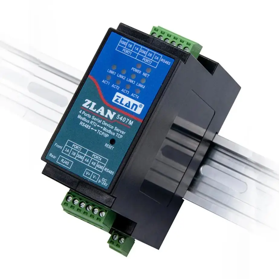 산업용 IoT RS485 8 포트, 2 포트 또는 4 포트, Modbus 직렬 서버-RJ45 이더넷 컨버터 게이트웨이