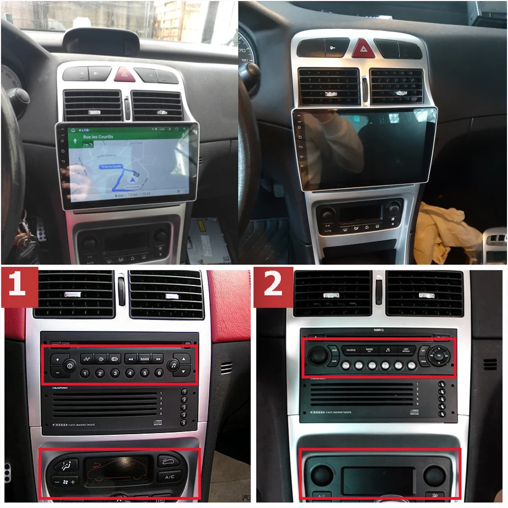 Car Multimedia Head Unit Android 12.0 Radio For Peugeot 307 2003 2004 2005 2006 2007 2008 2009 2010 2011 2013 With Gps Carplay