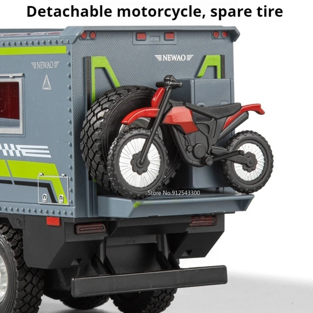 1:18 NOMADISM Model Kampera Zabawka Samochód Inercyjny Otwierane Drzwi Wykwintny Wnętrz Model Kampera Zabawki Ozdoby do Salonu