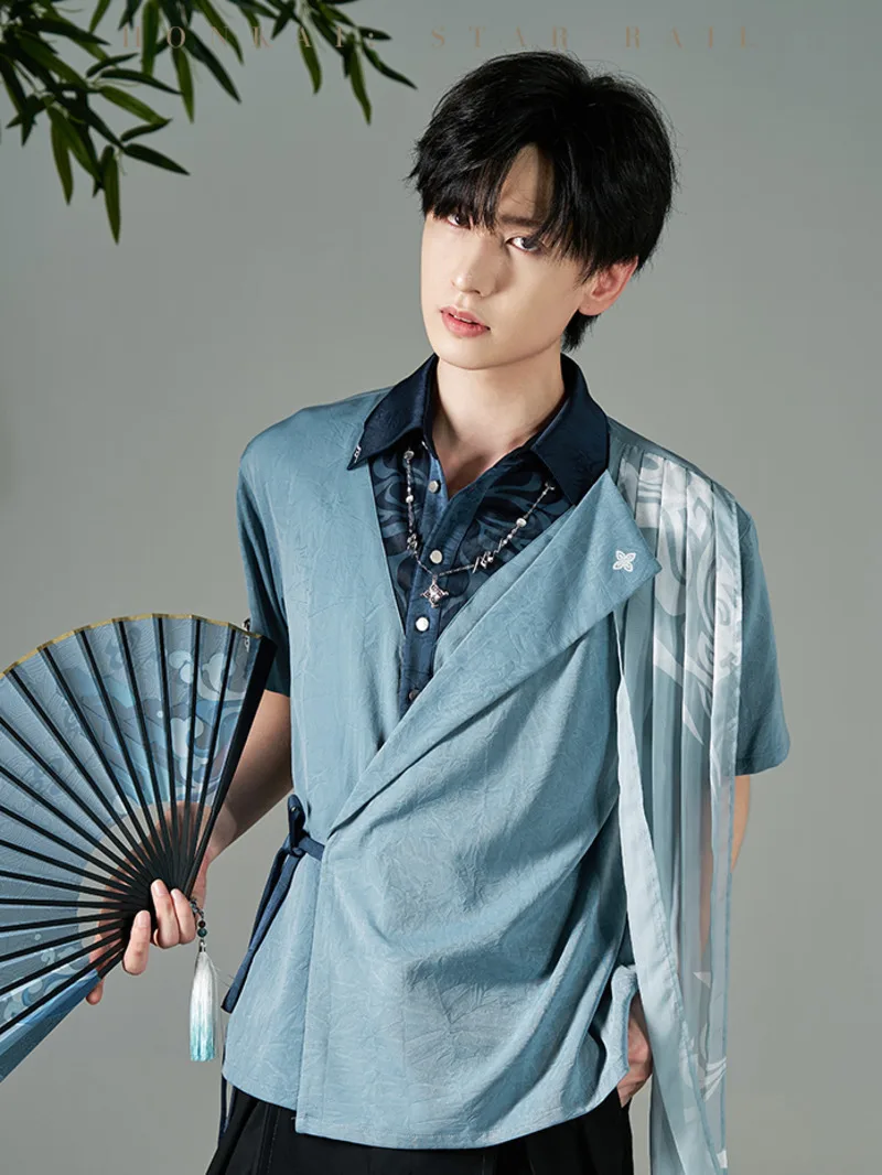 

Новая футболка Honkai: Star Rail Feixiao с изображением оттискания, рубашка Fiesta Carnival, Хэллоуин, косплей, синие топы для женщин