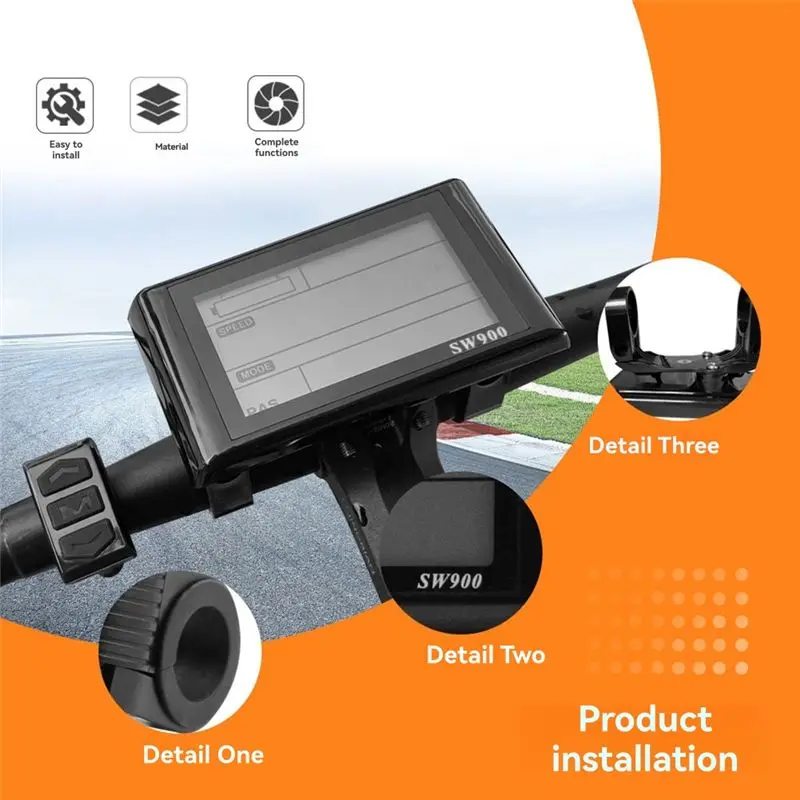 ABUE-Brushless Motor Drive Controller 48V 72V 60A 1000W 3000W SW900 Color LCD Kit For Electric Mountain Bike Scooter Repair