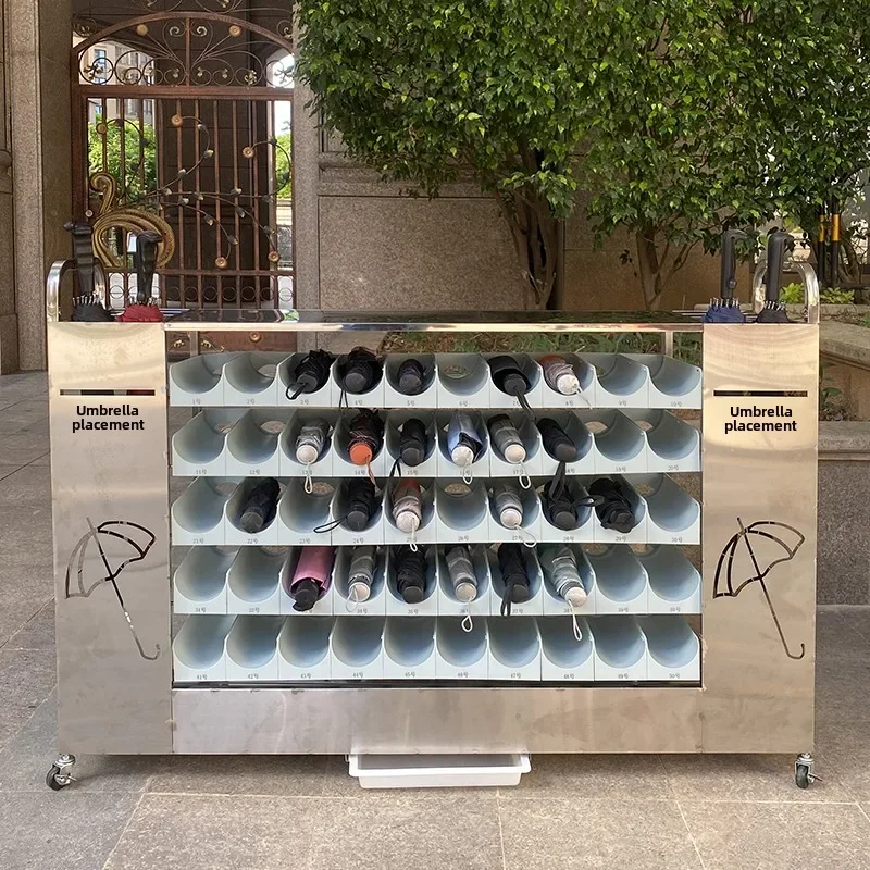 

School Class Library Canteen Stainless Steel Umbrella Storage Rack Company Factory Hotel Umbrella Storage Rack