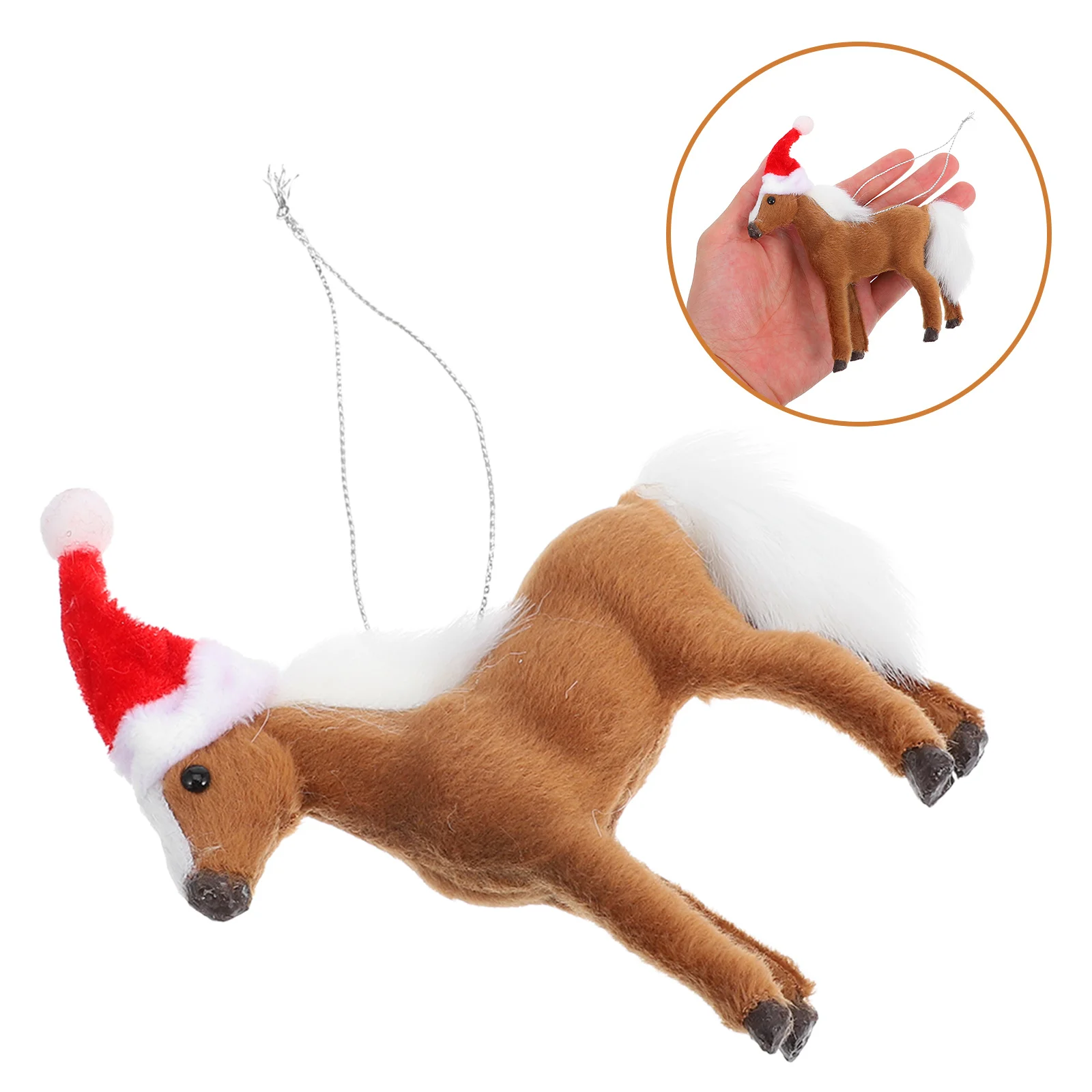 

Small Christmas Horse Hanging Ornament Xmas Tree Pendant Lightweight Decorative Tree Hanging Horses Ornament Xmas Party Decor