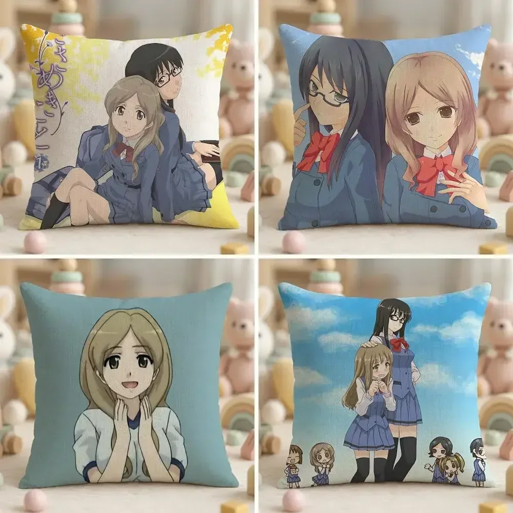 Popular Anime S-Sasameki KotoS Cushion Cover Ultra Soft Throw Pillow Cover Skin Friendly for Sofa Bed Home Decor Gift