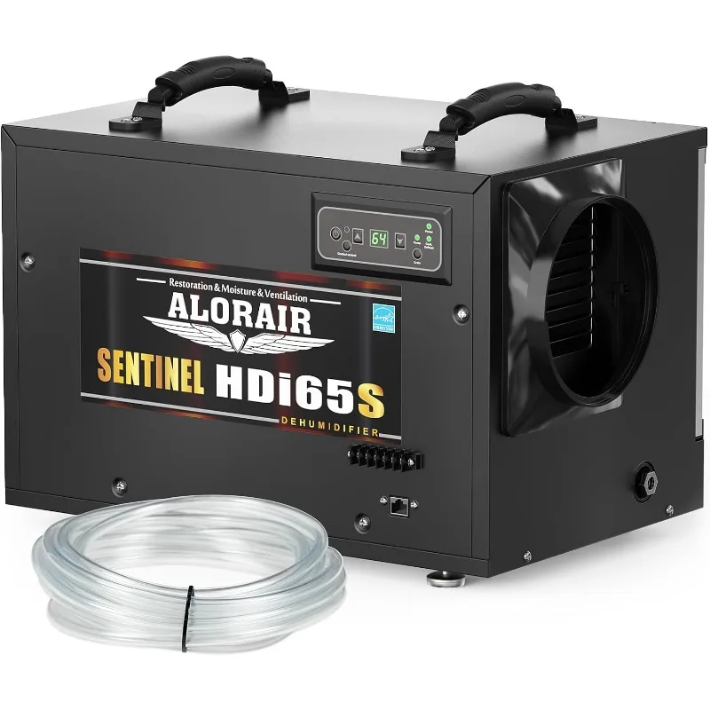 

120 PPD Commercial Dehumidifier with Pump and Hoses, Small Space Basement Dehumidifier, Industrial Waterproofing