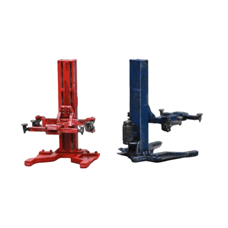 1PCS Für 1/64 Diorama Reparatur Werkzeuge Automotive Lift Modell Simulierte Blau/Rot Kran Heber Garage Wartung Szene DIY zubehör