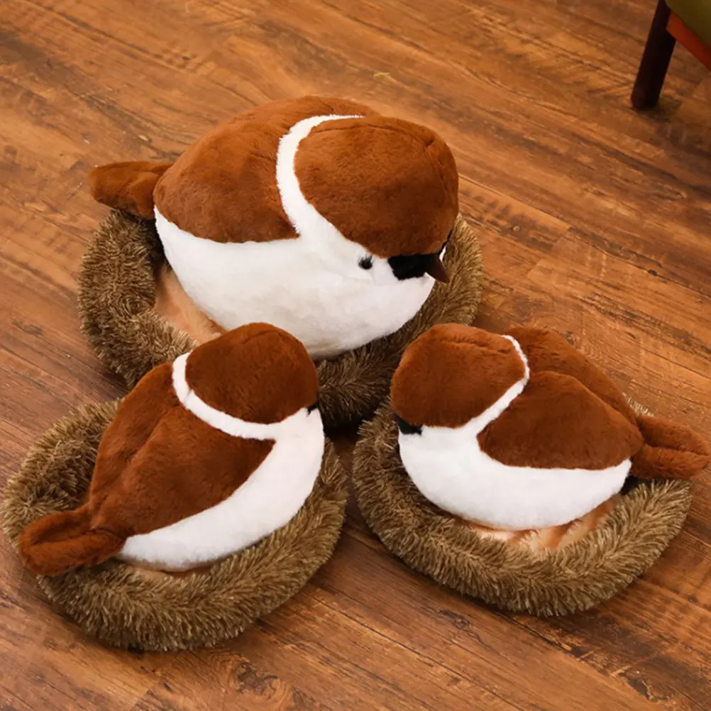 

Lifelike Sparrow Soft Stuffed Animal Decor for Home Living Room Nursery Kids Gift Collection Display Fun Atmosphere Animal