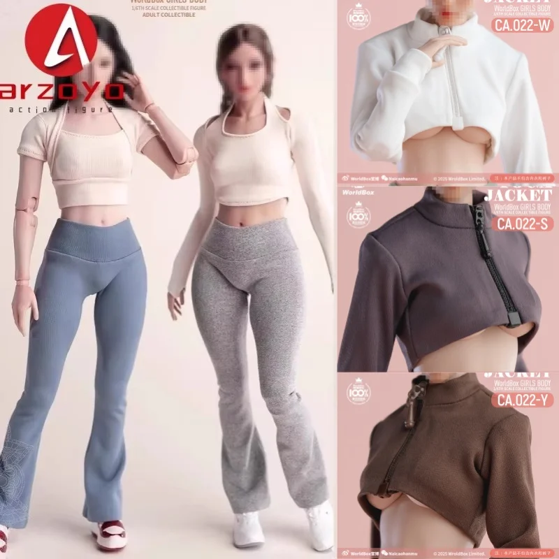 

Worldbox CA022 1/6 Женское эластичное пальто для йоги Брюки Модель одежды подходит для 12 дюймов AT203 AT202 AT210 Женская фигурка тела куклы