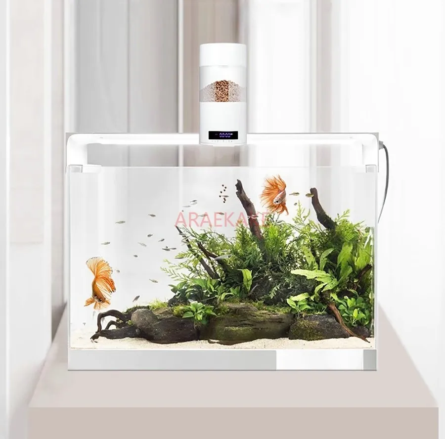 

Automatic fish tank feeder, intelligent timed fish feeder, enclosed aquarium, small feeding machine for koi and goldfish