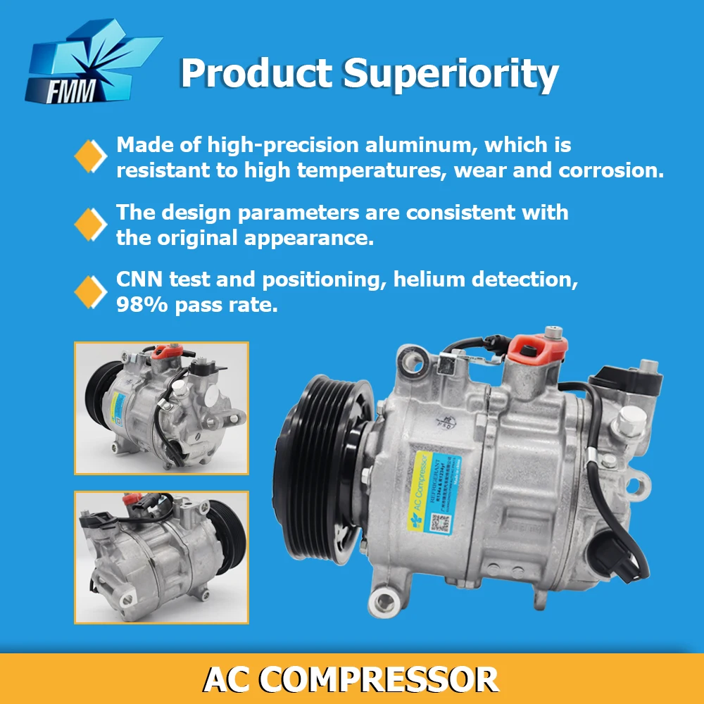 FMM A/C AC Compressor for Ford Explorer Sport 3.5L Turbo 447280-6481 4472807573 4472806481 447280-7573 F2GZ-19703-R