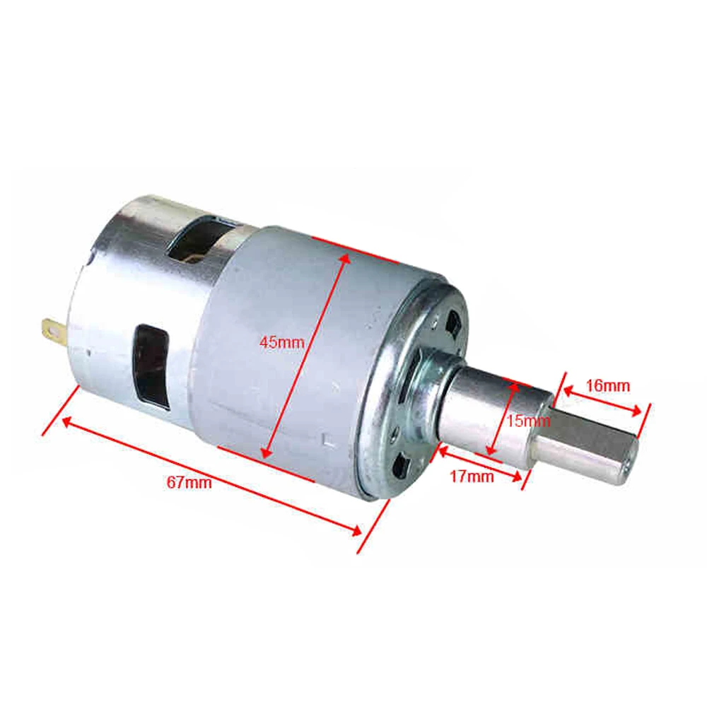 DC18-21V All-copper Coil 755 DC Motor Dust Collector DC Motor 775 Type DC Motor Lithium Battery Blower Dust Suction Motor
