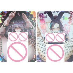 Anime Sexy Naakt Verzamelkaarten Refractieve Kleur Flash Bunny Meisje Grote Billen Voldoende Borsten Naakt Kaart Japanse Cartoon Geschenken