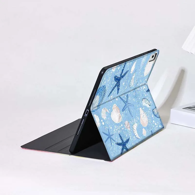 Maple Leaf Starfish Gift For iPad Pro Air Mini 2 3 4 5 6 7 6th 7th 10th 11th 10.2 9.7 10.5 11 Foldable Tablet Case