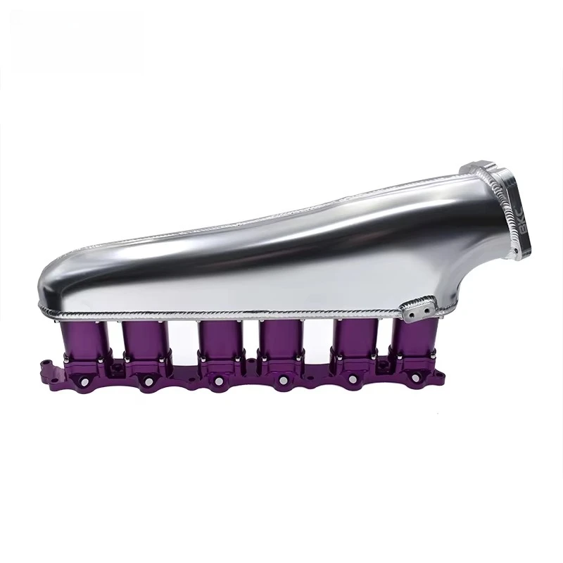 

For 2JZ GE GTE Engine Aluminum 90mm Throttle Body 6 Injetor Intake Manifold Fuel Rail