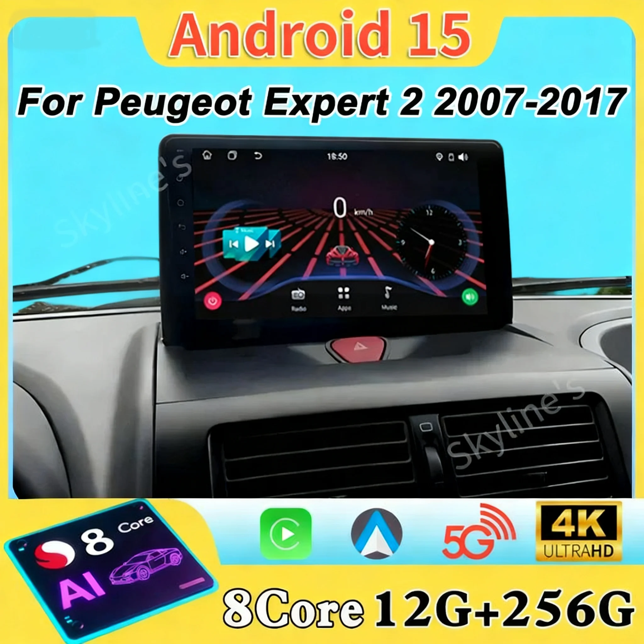For Peugeot Expert 2 For Citroen Jumpy For Fiat Scudo For Toyota Proace 2007-2017 Radio Video Multimedia Player