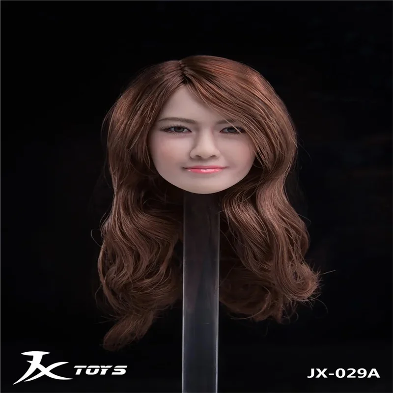 

JXTOYS-029 1/6 женщина-солдат, азиатская милая девушка, голова, резьба, модель, аксессуары для игрушек, подходит для 12-дюймовой экшн-фигурки, в наличии