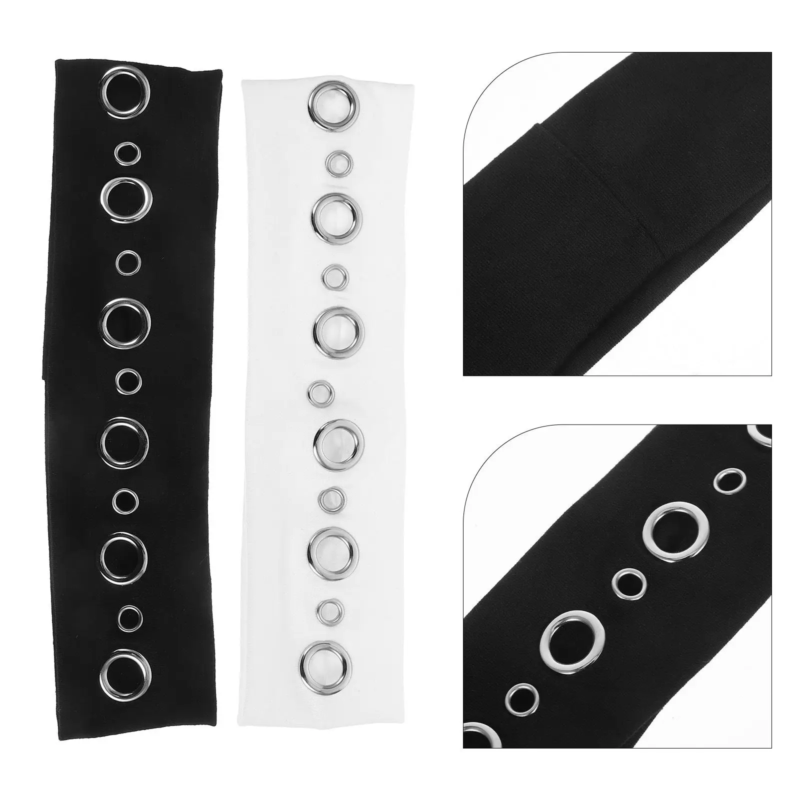 

2 шт. эластичные широкие повязки на голову с вырезами в стиле панк, винтажные, повседневные аксессуары для волос для женщин и девушек