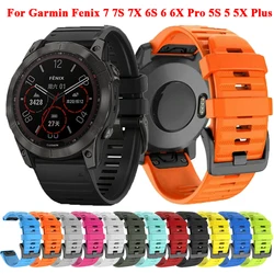 Quickfit-Correa de reloj para Garmin Fenix, pulsera de repuesto de 20, 22 y 26mm para modelos 6X, 6S, 6 Pro, 7S, 7, 7X, 5S, 5, 5X Plus