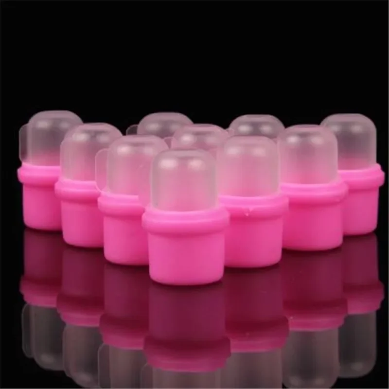 10/20/50/100PCS Rosa Silikon Nagel Soak Off Cap Clip Nagel Wischen UV Gel Nagellack entferner Wrap Für Finger Zehen Maniküre Werkzeug