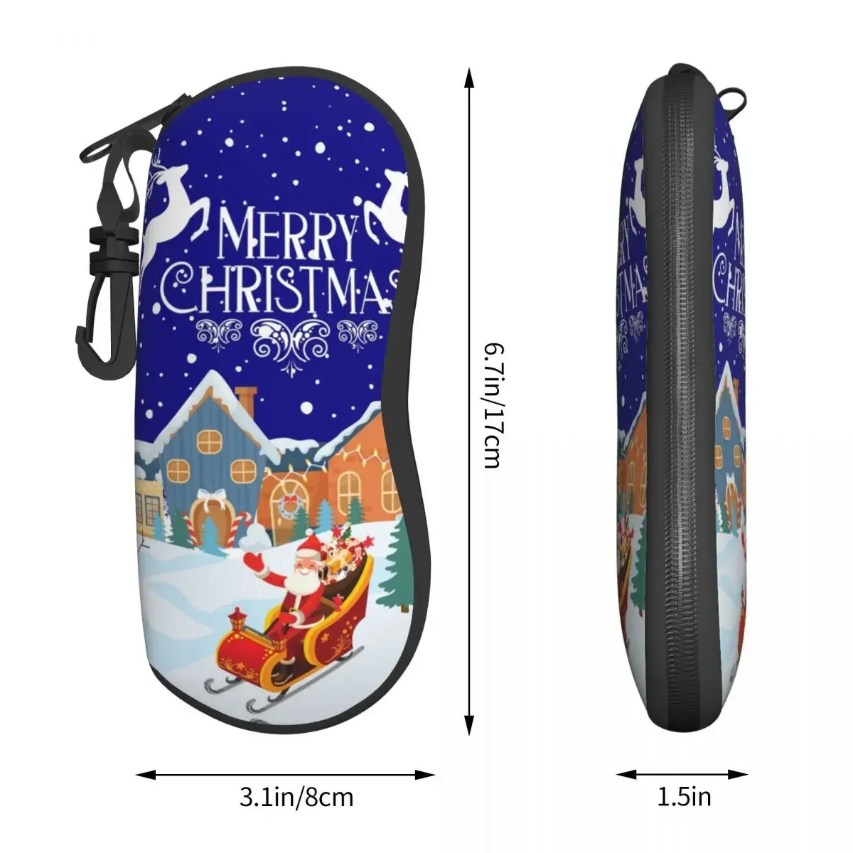 Custom Christmas Snowman Glasses Case Fashion New Year Gnome Shell Eyeglasses Case Sunglasses Box