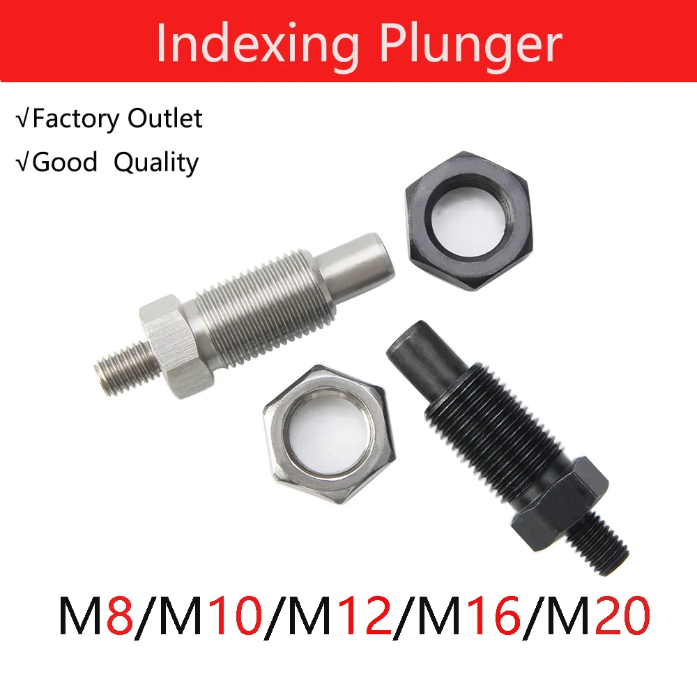 

Good Quality QB225 Stainless/Carbon steel Hexgon Collar Nuts Fixed Position Threaded Indexing Pin Indexing Plungers Without Knob