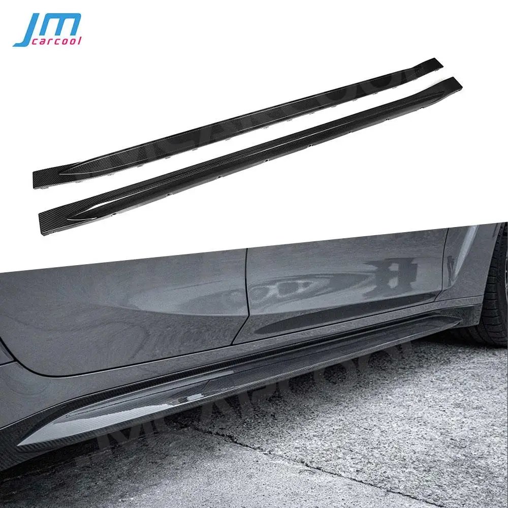 

Dry Carbon Fiber Side Skirts Bumper Apron Covers Lip for BMW 4 Series G82 G83 M4 Coupe 2021+ 2 Door Protective Cover Car Styling