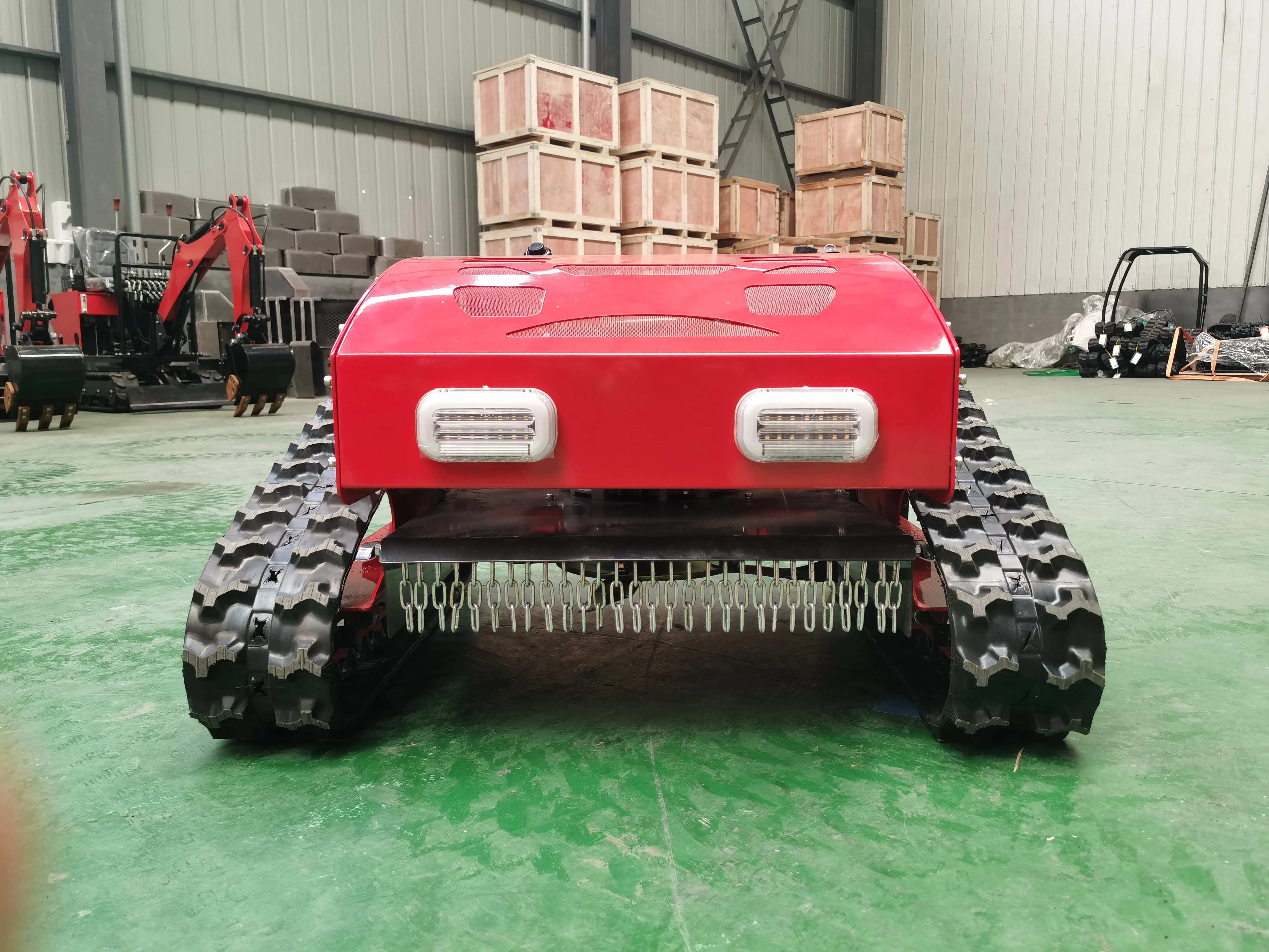 Crawler Lawn Mower Remote Control Cordless Lawn Mower Garden Grass Cutting Machine