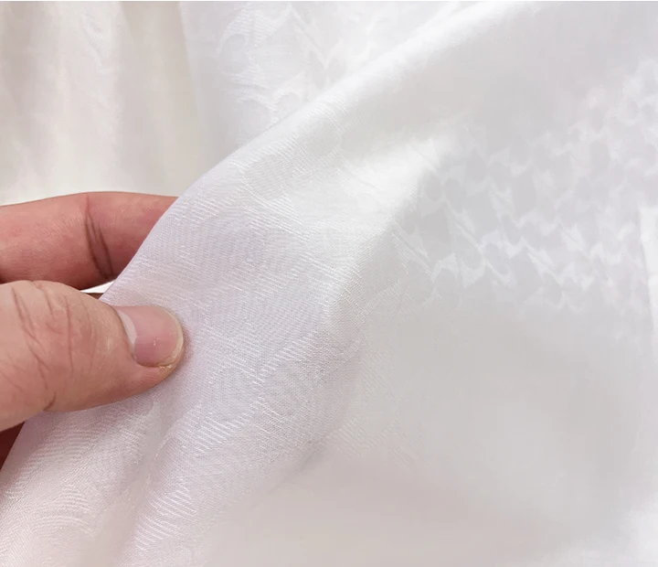 

Ткань для распиловки своими руками, белая жаккардовая хлопчатобумажная ткань из тенселя, летняя полупроницаемая рубашка, юбка Ханфу, модельерская ткань