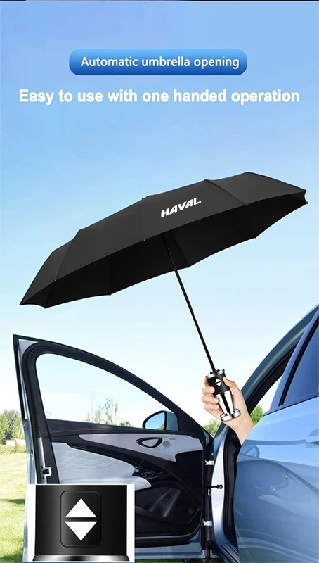 Windproof Folding Car Umbrella with UV and Rain Protection — detail 8