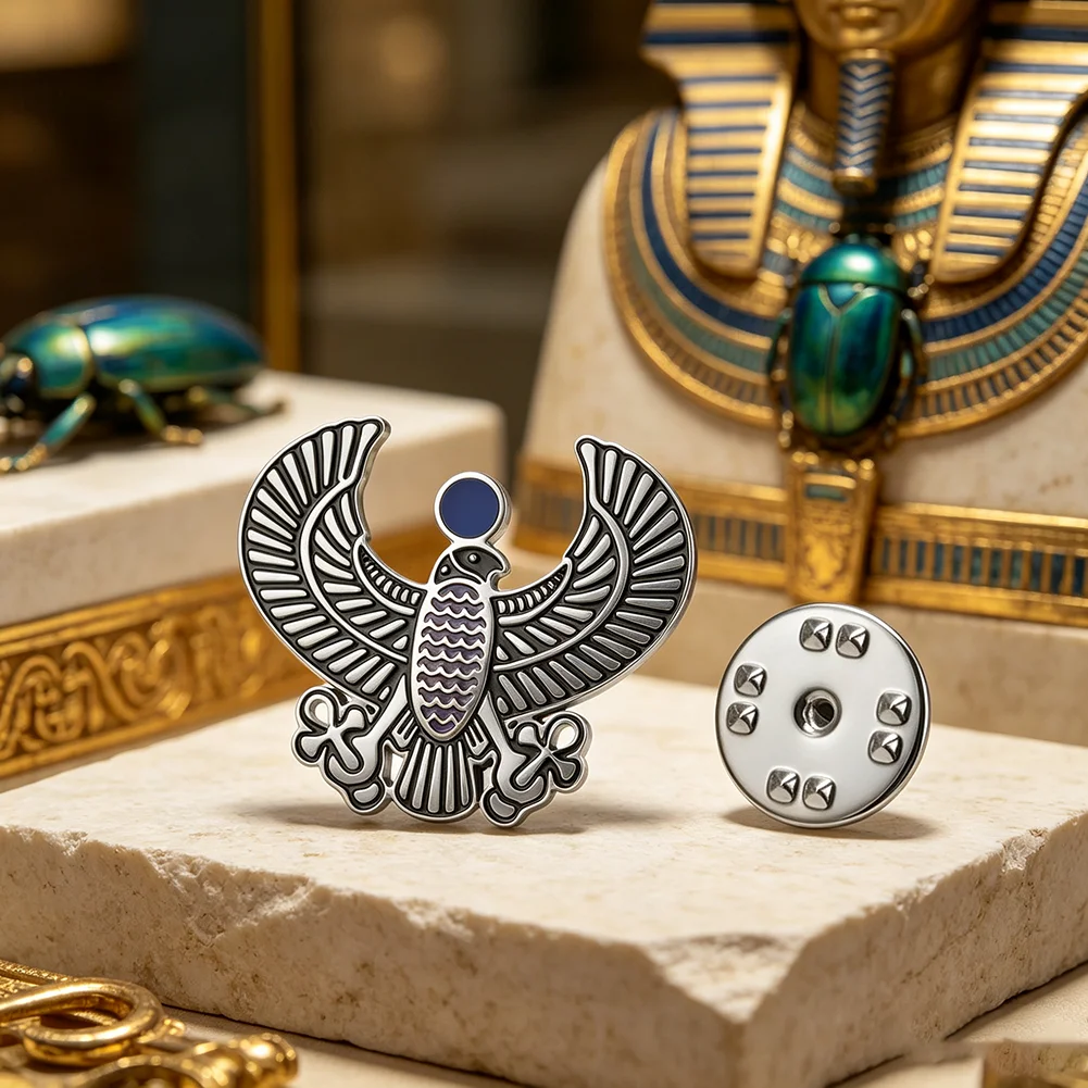 Men Fashion Egypt - Egyptische Horus Valk Vogel Emaille Pin