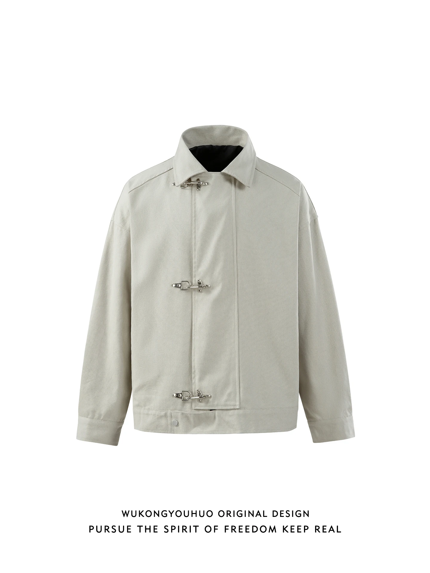 

Loose Fit American Sle Jaet with Stand Collar And Airplane Bule for Men And Women Spring Season Casual Wear Cotton 00%