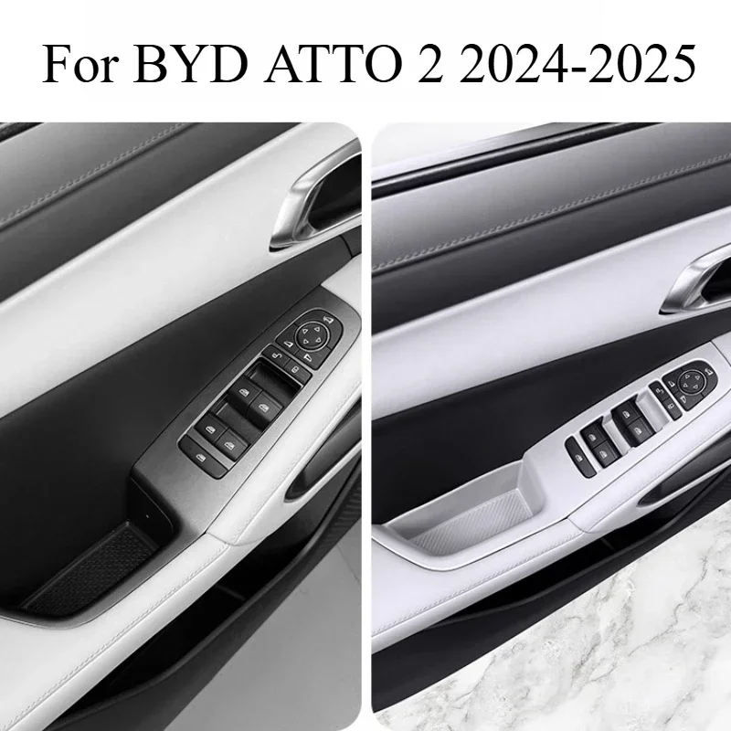 Door Button Lift Panel Protective Sticker for BYD YUAN PRO ATTO 2 (2024-2025) - Silicone Interior Modification Body Kits